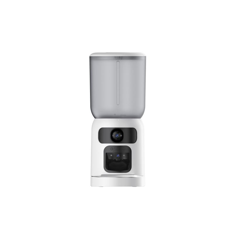 6L Automatic Feeder with Camera Dual Bowls Smart Pet Feeder Dual Camera Monitoring APP Remote Calling Timing Voice Recording